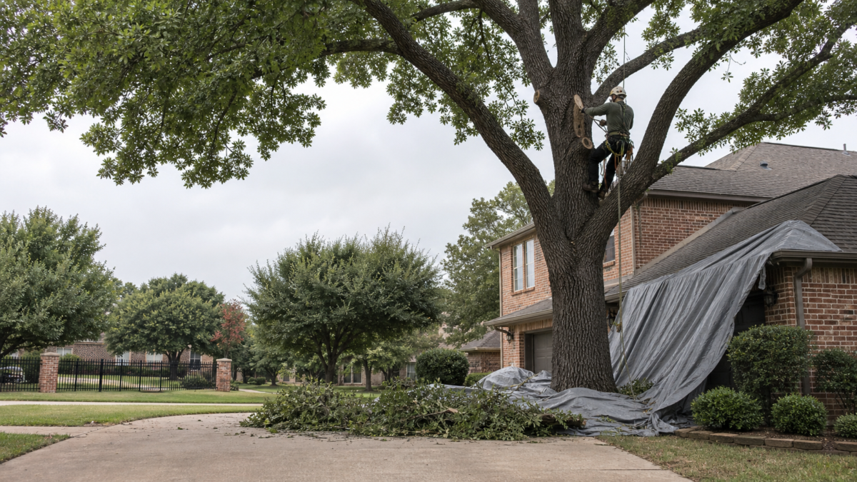 Tree Trimming for Roof and Driveway Clearance in Flower Mound — realistic Flower Mound, Texas tree-service scene