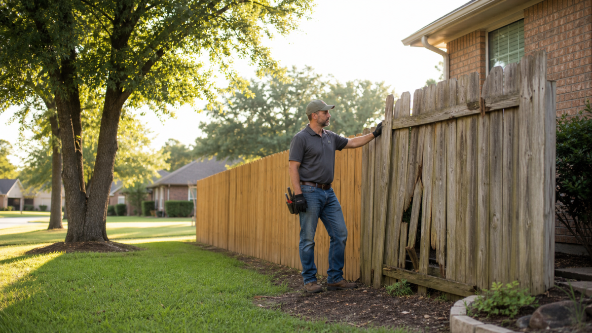 Repair or Replace a Wood Fence in Flower Mound? — realistic Flower Mound, Texas tree-service scene