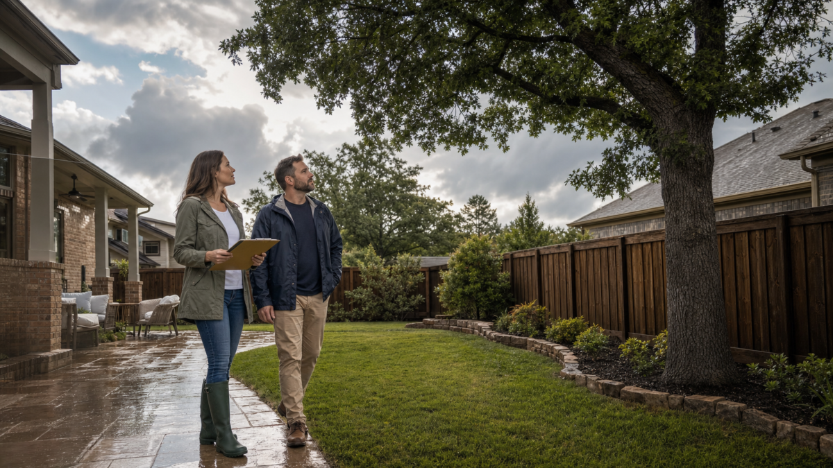 New Flower Mound Homeowner Tree and Yard Checklist — realistic Flower Mound, Texas tree-service scene